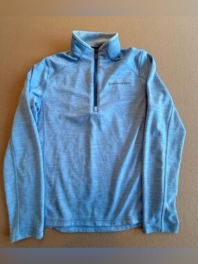 Vineyard Vines Sankaty Light Blue Quarter-Zip Pullover Size Large (16)